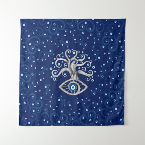 Evil Eye Amulet Tree Tapestry