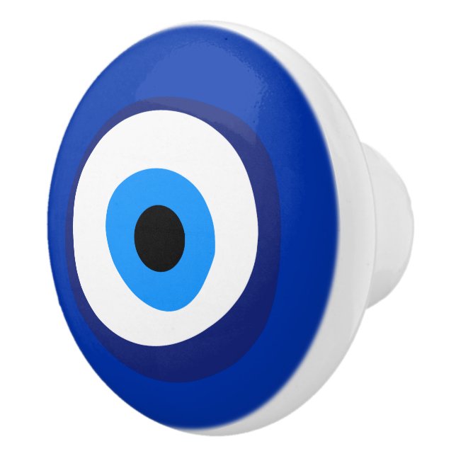 evil eye ancient symbol antiquity talisman superst ceramic knob (Right)