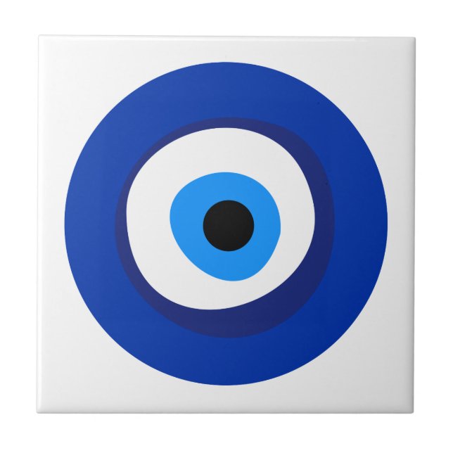 evil eye ancient symbol antiquity talisman superst ceramic tile (Front)