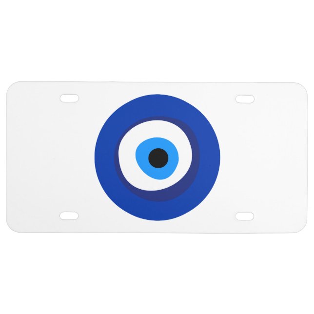 evil eye ancient symbol antiquity talisman superst license plate (Front)