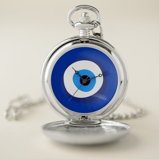 evil eye ancient symbol antiquity talisman superst pocket watch (Inside)