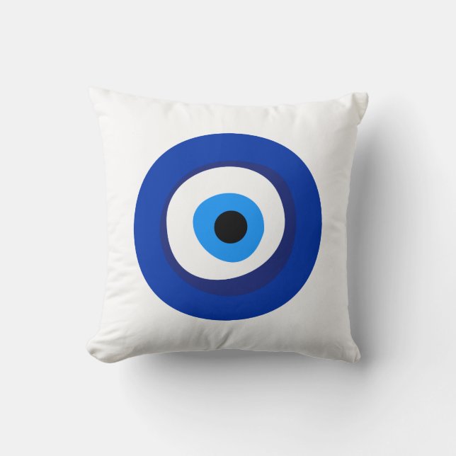 evil eye ancient symbol antiquity talisman superst throw pillow (Front)