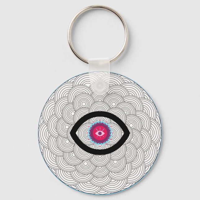 Evil Eye Art Keychain (Front)