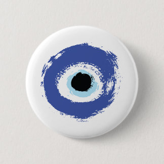 Evil Eye Artistic Blue Greek Button