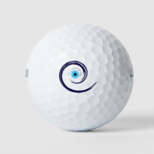 Evil Eye Artistic Blue Greek Golf Balls