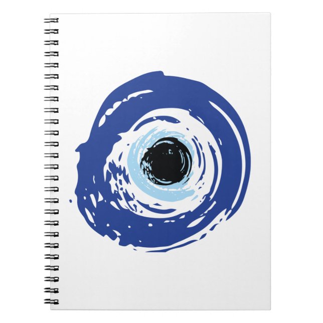 Evil Eye Artistic Blue Greek Notebook (Front)