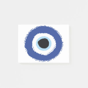 Evil Eye Artistic Blue Greek Post-it Notes