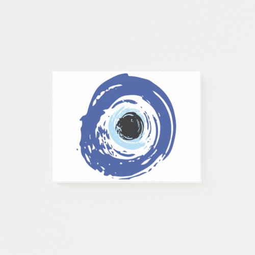 Evil Eye Artistic Blue Greek Post_it Notes