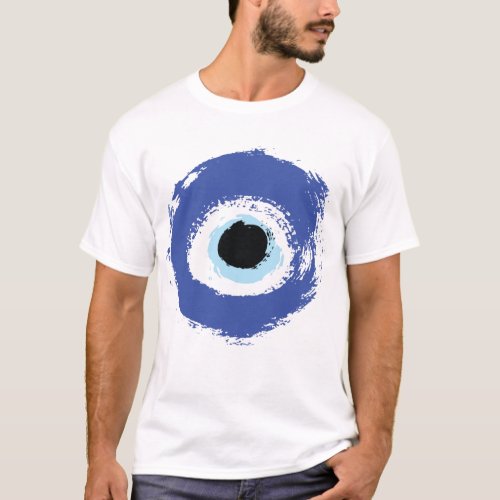 Evil Eye Artistic Blue Greek T_Shirt
