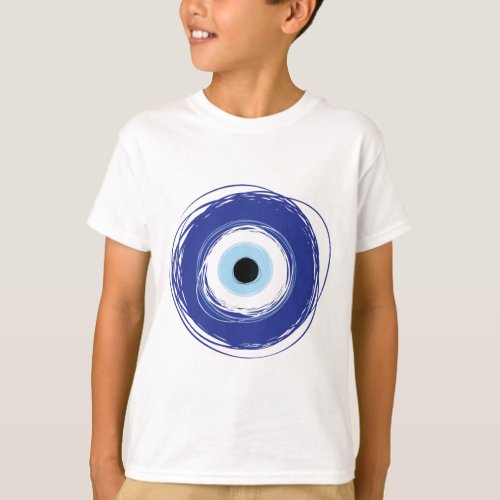 Evil Eye Artistic Blue Greek T_Shirt