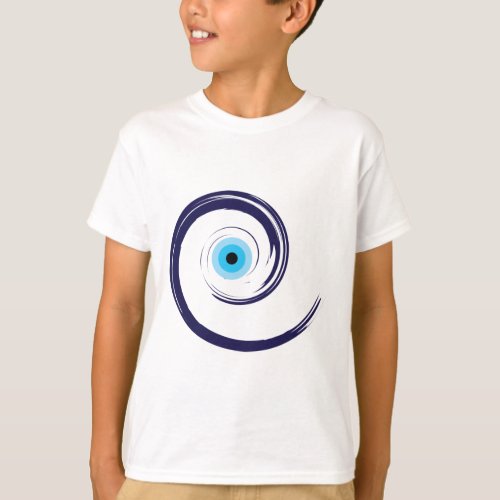 Evil Eye Artistic Blue Greek T_Shirt