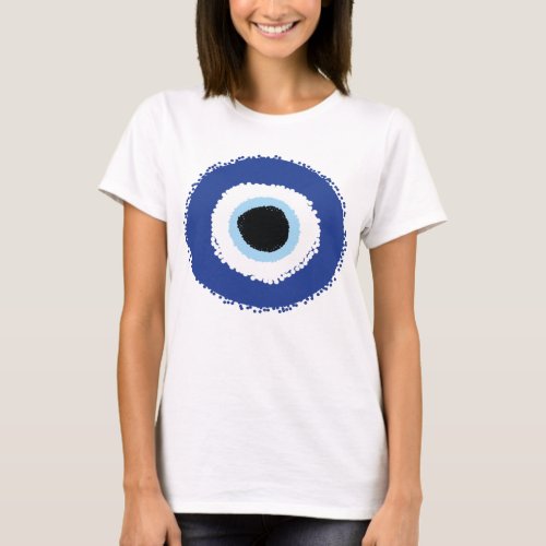 Evil Eye Artistic Blue Greek T_Shirt