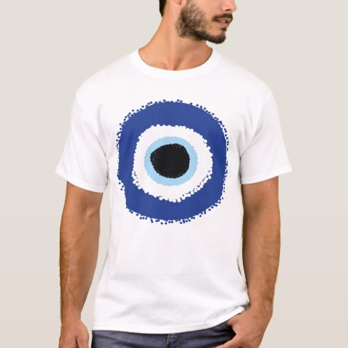 Evil Eye Artistic Blue Greek T_Shirt