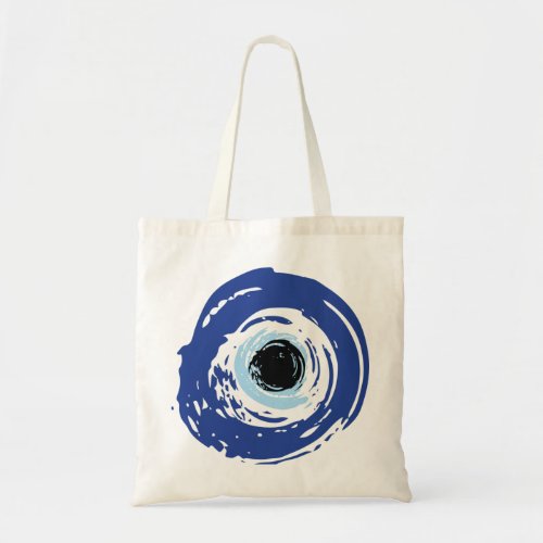 Evil Eye Artistic Blue Greek Tote Bag