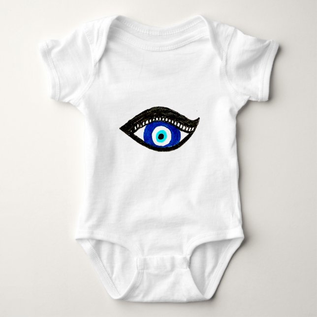 Evil eye baby bodysuit (Front)