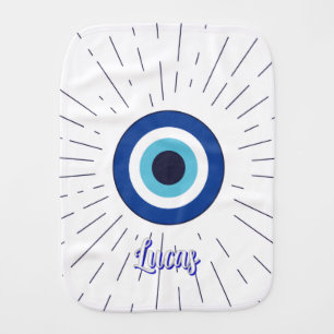 evil eye baby burp cloth