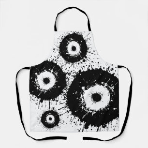 Evil eye black and white apron