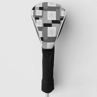 Evil eye Black, White and Gray graphic design Golf Head Cover