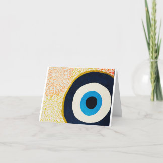 Evil Eye blessings and protection card. Letterpress Thank You Card
