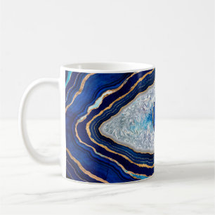 Evil Eye Blue Agate Geode Ditital Art Coffee Mug
