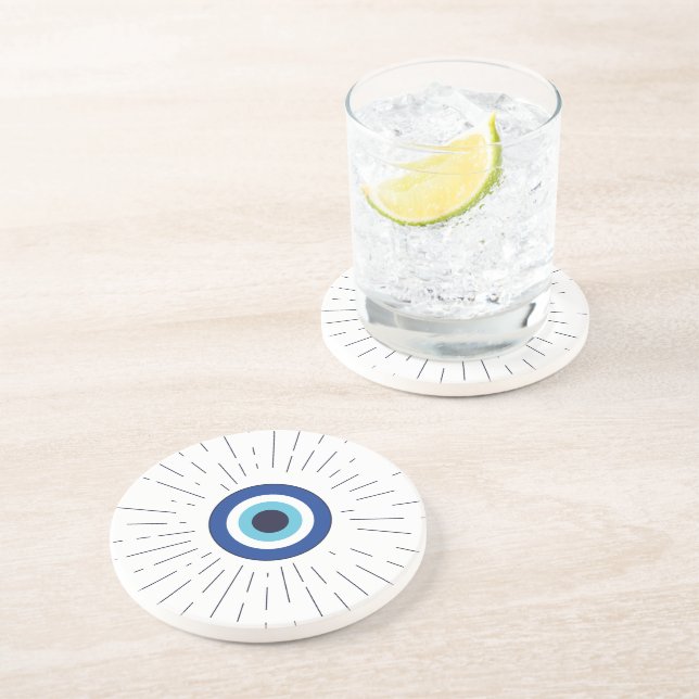 evil eye  (blue) coaster (Side)