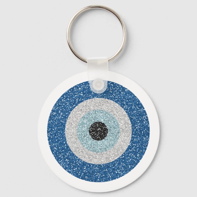 Evil eye - blue eye - scale large L Keychain (Front)