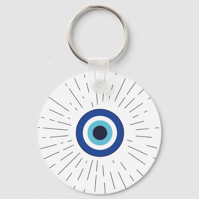 evil eye  (blue) keychain (Front)