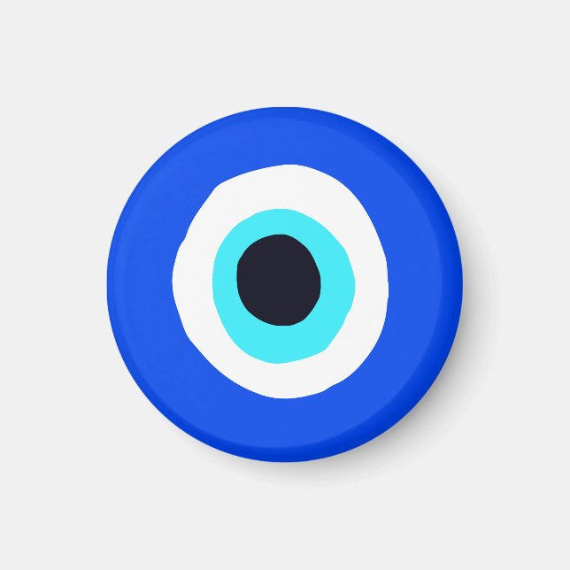 Evil Eye Blue Lucky Symbol Magnet (Front)