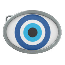 Evil Eye Blue Mati Greek luck & protection symbol Belt Buckle