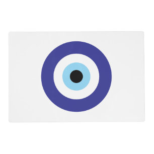 Evil Eye Blue Mati iconic laminated placemat