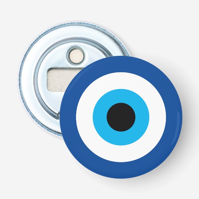 Evil Eye Blue Mati nazar symbol bottle opener (Front)