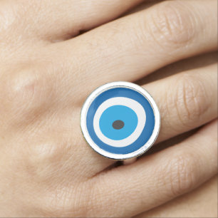 Evil Eye Blue Turkish Evil Eye Charm Nazar Ring