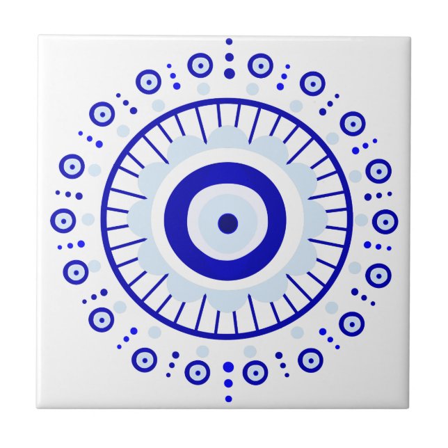 Evil Eye Burst Ceramic Tile (Front)