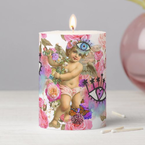Evil Eye Candle Angel Protection candle  Pillar Candle