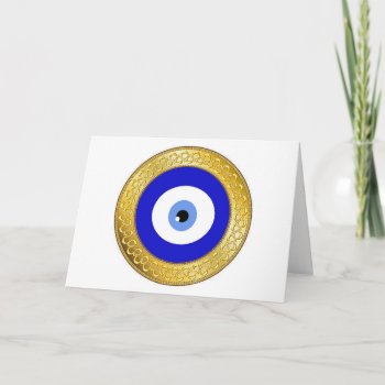 Evil Eye Card-gold Card by hennabyjessica at Zazzle