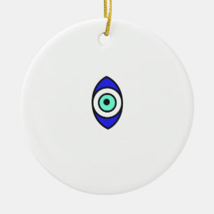 Evil Eye Ceramic Ornament