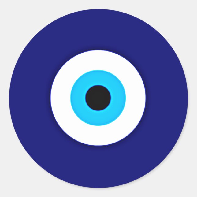 Evil Eye Charm Classic Round Sticker (Front)