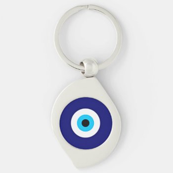 Evil Eye Charm Keychain by ShabzDesigns at Zazzle