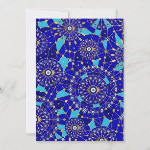 Evil Eye Charm Ornament Pattern Holiday Card