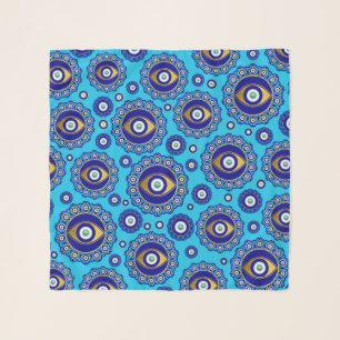 Evil Eye Charm Ornament Pattern Scarf