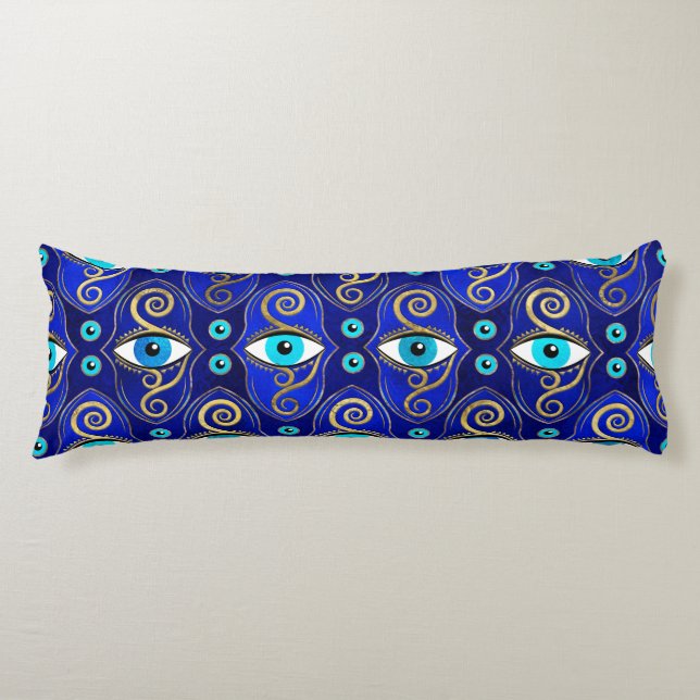Evil Eye Charm Pattern Body Pillow (Front)