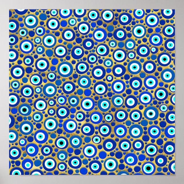 Evil Eye Charm Pattern Poster (Front)