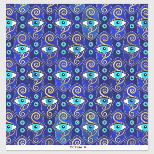 Evil Eye Charm Pattern Sticker (Sheet)