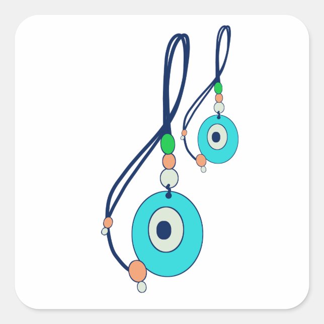 Evil Eye Charm  Square Sticker (Front)