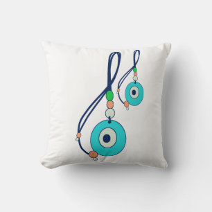 Evil Eye Charm Throw Pillow