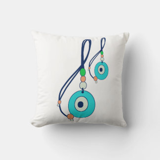 Evil Eye Charm Throw Pillow