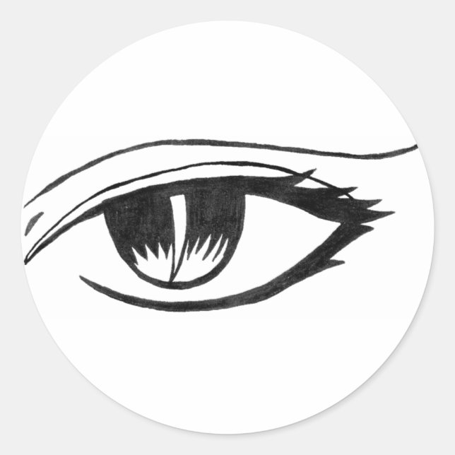 evil eye classic round sticker (Front)