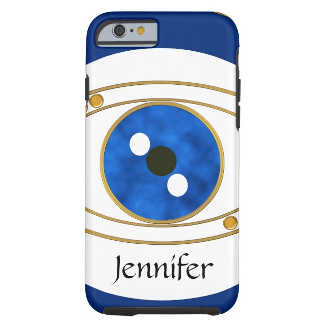 Evil Eye Custom iPhone 6 Case - Blue (Back)