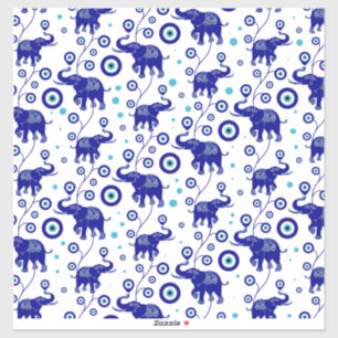 Evil Eye Elephant Good Luck amulet pattern Sticker