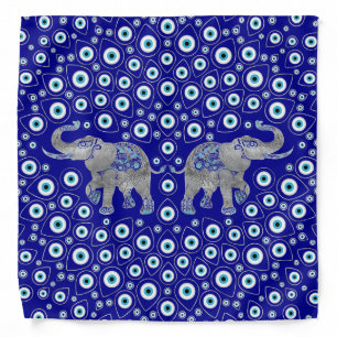 Evil Eye Elephant Good Luck Charm Bandana